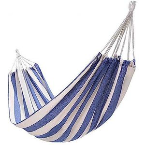 Hangmat Canvas Buitenschommel Verdikt Kampeer Hangstoel Enkel Dubbel Volwassen Hangmat, Blauw-A/3367, 56656/9(Bluea)