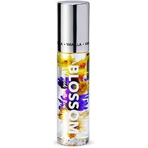 Blossom Roll on Lip Gloss, Geurende Clear High Shine Hydraterende Lip Olie, niet plakkerig, doordrenkt met echte bloemen, gemaakt in de VS, 5,7 g, Vanille Bean