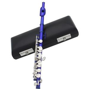 Fluit C Key Piccolo Halve Fluit Professionele Wit Koper Blauw Zilver Sleutel Piccolo Met Fluit Box Veeg Doek Stok Schroef Tool
