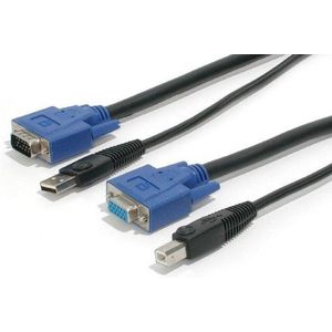 Newstar KVM Switch Cable USB-kabel voor toetsenbord, video en muis zwart 3 m