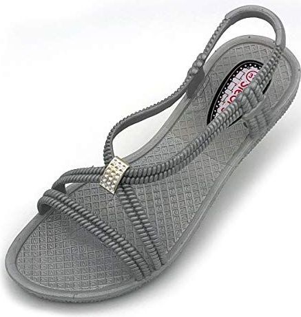 Sandalen - Grijs - Synthetisch - Zonder Sluiting