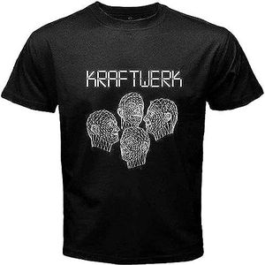 Knock New Kraftwerk Musique Non Stop Robots Human Devo Printed Tee Graphic T-Shirt Funny Shirt for Mens Black Mens T Shirt Black Black T-shirts & overhemden(Large)