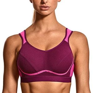 SYROKAN - High Impact Support Wirefree Bounce Control Plus-maten Workout-sportbeha Voor Dames Wazig Paars 75C