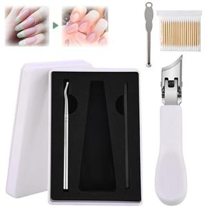 Super Sharp Oblique Nail Clippers, 2025 New Three Sets of Eagle Beak Beveled Nail Clippers, Wide Jaw Opening Anti-Splash Slanted Nail Clipper, for Thick Nails, Seniors&Ingrown Care (White)