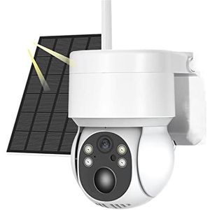 Beveiligingssysteem, Zonnecamera Menselijke detectie Zonnepaneel Batterij opladen IP-camera Kleur Nachtzicht Outdoor CCTV Video Beveiligingscamera's(No Card)