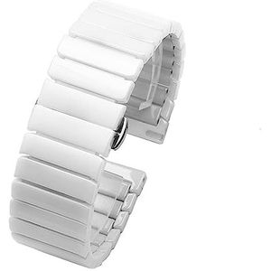 YingYou 20 Mm 22 Mm Horlogeband Keramische Band Tussen Roestvrijstalen Horlogebandriem Compatibel Met Huawei Smart Watch GT2/watch 2pro Compatibel Met Samsung Horloge(C white,16mm)
