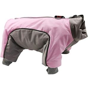 PengGengA Hond Pyjama Jumpsuit Winter Warme Jas Outfits Zachte Overall Kleding Dikke Gewatteerde Comfortabele Hond Jas Roze, 3XL)
