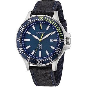 Nautica Casual Horloge NAPCBF202, Zilver/Blauw, riem