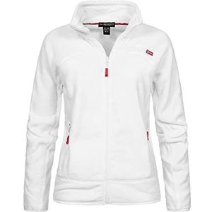 Geographical Norway Upaline Lady - Warme Zachte Comfortabele Fleece voor dames, warme zachte winterjas voor dames, dikke sweatshirt met lange mouwen, perfecte comfort bonttrui, Wit., XL