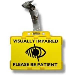 Visueel gehandicapte ID-kaart/badge met krokodillenklem