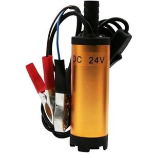 Milageto 38 mm dieselpomp elektrische oliepomp multifunctionele compact voor auto-boerderij jachthaven draagbare dieselbrandstofoverdrachtpomp, Goud 24V