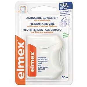 elmex Tandzijde gewaxt, verpakking van 6 (6 x 50 m)