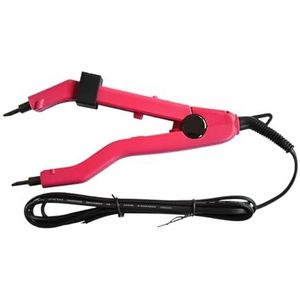 1Pc Fusion Iron Heat Connector Hair Extensions Machine Verstelbare Temperatuur Mini Verwarming Tip Keratine Bonding Tools Efficiënte Tijdbesparing(Red)