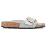 Birkenstock - Madrid Big Buckle - Slippers - Grijs - Leer