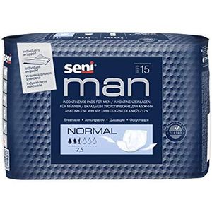 Seni - Man Normal - Incontinentiemateriaal - Zwart - 15 Stuks