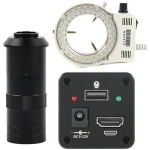 Imx323 HD 2.0MP 1080P HDMI Lab Digitale Industriële Videomicroscoop C-mount Camera TF Videorecorder(Led with 100x)