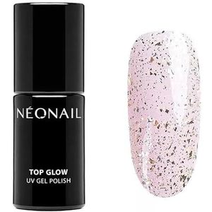 NÉONAIL - Top Coat Gel UV - Top Glow Gold Flakes - 7,2 ml - Nagellak - Glitter