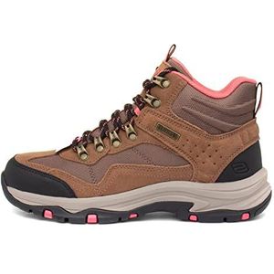 Skechers Trego Alpine Trail Wandelschoen voor dames, Tan Suede Textiel Koraal Trim, 37 EU