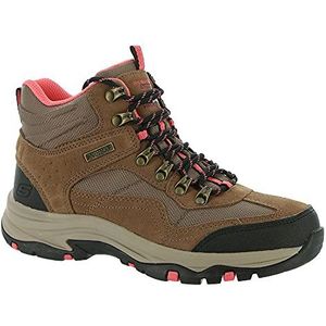 Skechers Trego Alpine Trail Wandelschoen voor dames, Tan Suede Textiel Koraal Trim, 37 EU