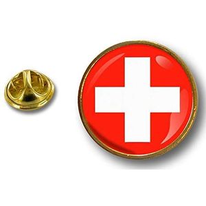 Akacha Pin Pin Badge Pin Metalen Knop Vlag Lucht Kracht Militair Zwitserland