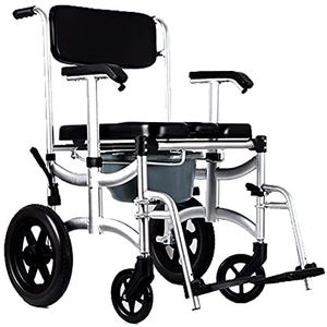 Toiletstoel - In Hoogte Verstelbare Toiletstoel - Met Armleuning en Rugleuning - Multifunctioneel