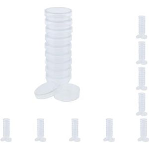 10 Set van Lab Plastic Petri Schotel Steriele Cel Tissue Cultuur Schotel & Deksel 35mm