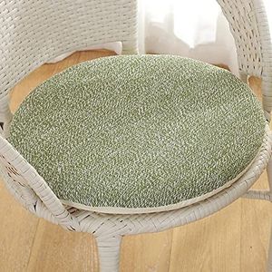 Waigg Kii Eetkamer keuken stoel kussen, ronde stoel zitkussen kussen, antislip patio zitkussens pads voor indoor outdoor kantoor tuin (40x40cm, groen)