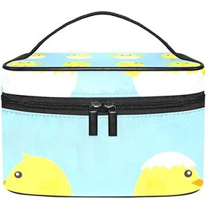 Paaskip make-up organizer tas, reismake-up tas organizer case draagbare cosmetische tas voor vrouwen en meisjes toiletartikelen, Meerkleurig, 22.5x15x13.8cm/8.9x5.9x5.4in