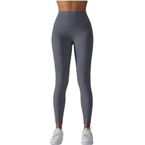 OXOLAMRIN Yogalegging voor dames, yoga- en fitnessleggings, geschikt voor hardlopen, fietsen, fitness, meerkleurig, verschillende maten, Blue Grey, S
