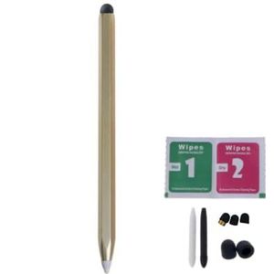 Universele 2-in-1 stylus pen touchscreen pen voor Samsung Tab Lg Htc Tomtom Tablet Capacitieve Potlood Capacitieve Pen Tekening Tablet (Goud)