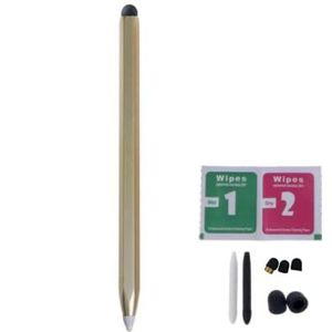 Universele 2-in-1 styluspen, touchscreen-pen voor Samsung Tab Lg Htc Tomtom tablet, capacitief potlood, capacitieve pen, tekentablet (goud)