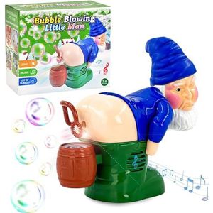 JIERUYI Kerstkabouters Bubble Machine, Fart Bubble Blower Grappig Speelgoed Party Muziek LED