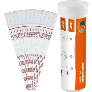 self-diagnostics drugs sneltest amfetamine (AMP) - speed - pep - cut-off: 300 ng/ml - 25 teststrips - drugs detectie - diptest - urinetest - amfetamine test - 5 min drugstest urine