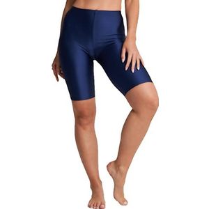 undercover lingerie Womens glanzende super rekbare lycra legging fietsen dans shorts, marineblauw, M-L