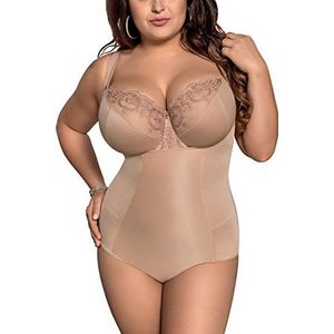 Gorsenia K148 Sanremo Shapewear Body Dame Figuurbenadrukkend ondergoed EU, beige, XL