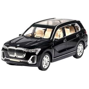 For BMW X7 SUV Auto Model Gegoten Voertuigen Legering Speelgoed Simulatie Met Zes Deuren Geopend Geluid & Lichte Auto Speelgoed 1:24 (Color : zwart)