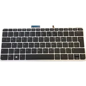 Laptop toetsenbord Voor For HP Elite x2 1011 G1 Zwart UK English Layout