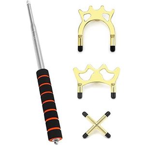 QWORK® Intrekbare Biljart 1ueu Stick Bridge met 3 Afneembare Messing Bruggen, Biljart Accessoires, 35~150cm