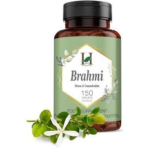 H&C Brahmi Caplets/Tabletten (Bacopa monnieri) - 750mg,150 Caplets | voor Verjonging voor De Hersenen & Zenuwstelsel