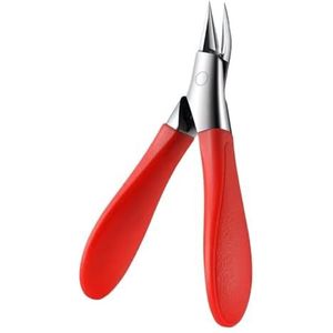 Nagelknipper van roestvrij staal voor ingegroeide of dikke nagels. Nagelknipper voor podoloog. (Rood)