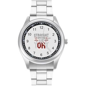 Verpleegster Straight Outta De OF Klassieke Heren Horloges voor Vrouwen Casual Mode Business Jurk Horloge Geschenken