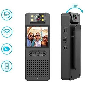 Actiecamera CS06 Mini HD Body Camera 1080P Sport Camera WiFi Hotspot 1.4-inch Display Met Nachtzicht Infrarood Recorder Videocamera (Color : CS06, Size : Add 64G card)