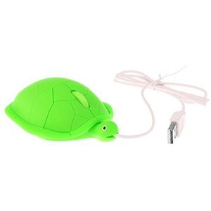 Tityvirnix Leuke Schildpad Muis Bedrade USB 3D Wired Schildpad Muizen Voor PC Laptop Groen