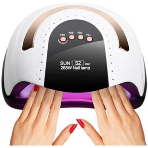 Timpou 168 W Super Power Nagellamp, Professionele Sneldrogende Nagellamp, LED + UV Dubbele Lichtbron Lampkralen, 36 Lampkralen, met Inductie Start en Autonome Knooptijdfunctie