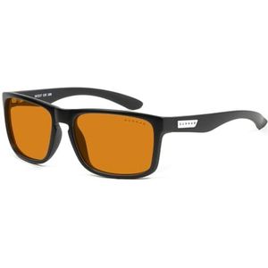 GUNNAR Gaming en computerbril | Model: Intercept, Montuur Kleur: Onyx, Glas Tint: Amber MAX (Blokkeert 98% Blauw licht & 100% UV) MAX | Gepatenteerde blauw licht filterende glazen |