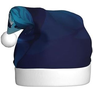 COMAAM Blauwe Zeemeermin Volwassen Pluche Kerstmuts Kerst Decoratieve Hoed Geschikt Voor Nieuwjaar Feestbenodigdheden