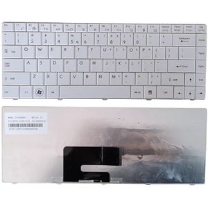 NIEUWE US laptop toetsenbord for MSI X320 X300 X340 X400 Tastatur Medion Akoya Mini E1312 E1313 zwart/wit (Color : White)