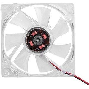 Mute PC Case Fan, 80mm 12V 4Pin Ultra Slient (11 dB-A) Computerkast Koelventilator PC Case Koeler met LED Licht, voor Computer Koelsysteem(blauw)