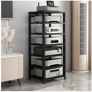 4/5/6/7 Tier Media Stand Component Stereo Rack, Thuiskantoor Theater Keuken Videotoren Apparatuur Platenspeler Ontvanger Opslageenheid, Game Console Entertainment Center Plank For Woonkamer Opnamekame