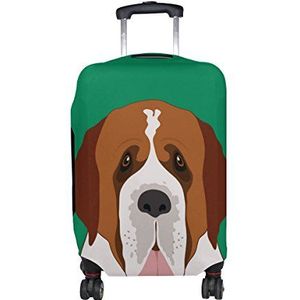 My Daily Saint Bernard Hond Bagage Cover Past 18-32 Inch Koffer Spandex Travel Protector, Meerkleurig, XL Cover(Fit 29-32 inch luggage)